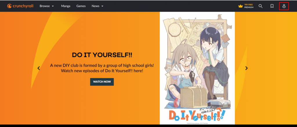 Log In to Crunchyroll