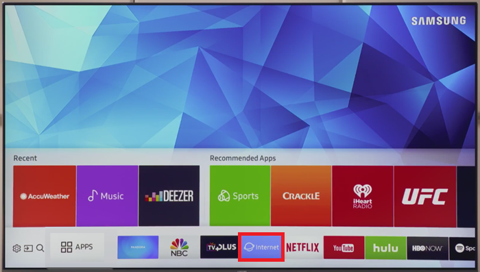 Launch the browser to stream Daily Wire on Samsung Smart TV