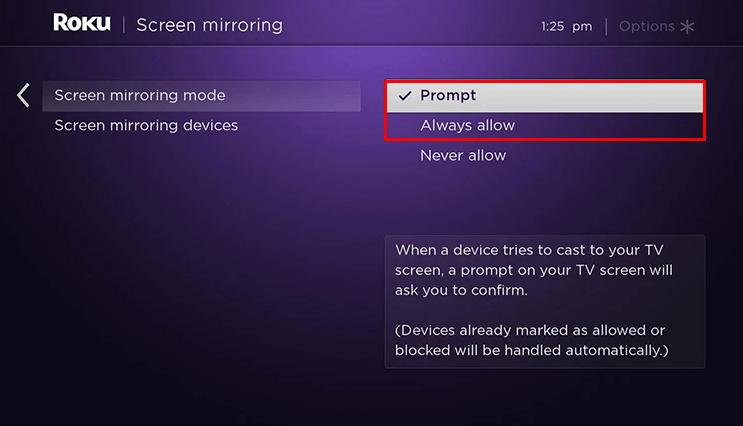 Enable Screen Mirroring on TCL Roku TV