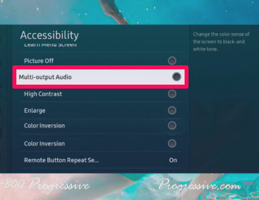 Enable the Multi output audio