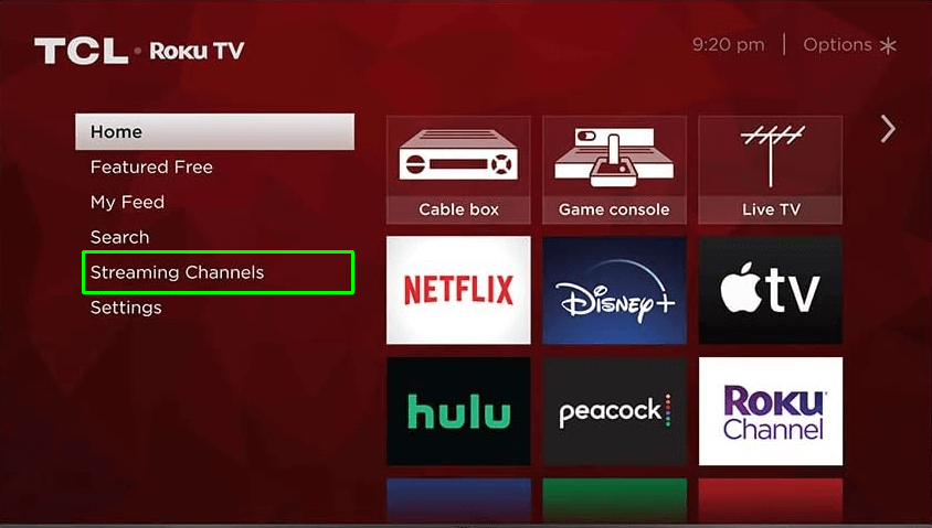 Select Streaming Channels on TCL TV