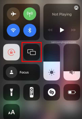 Hit the Screen Mirroring option on your iOS device 