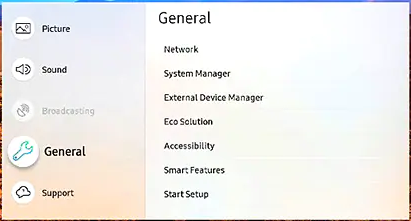 Forget Network on Samsung TV - General Settings