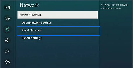 Forget Network on Samsung TV - Reset Network