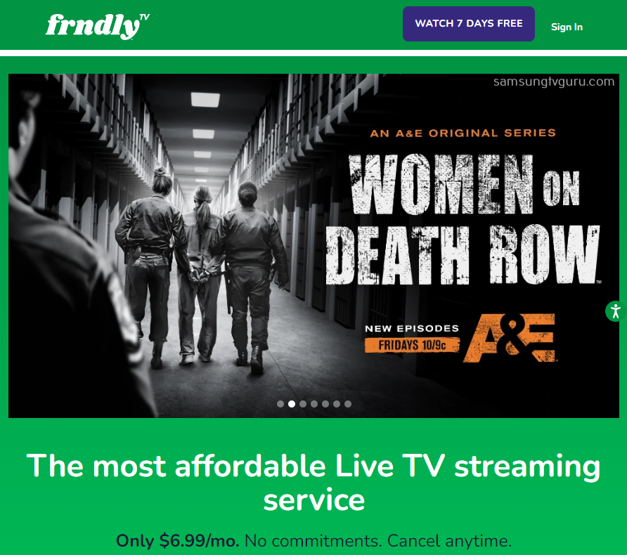 Official website of Frndly TV