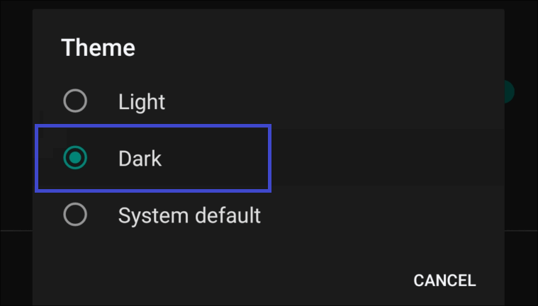 Google Chat Dark Mode - Dark Mode on Android