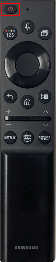 Press the Power button to turn off Samsung TV