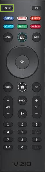 Change Input on Vizio TV with remote
