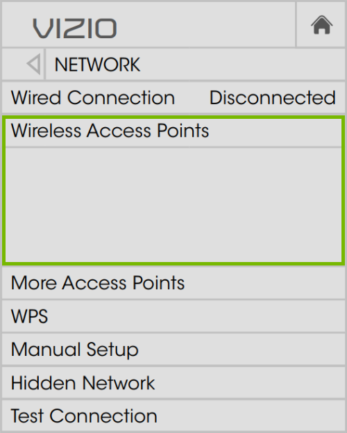 Select a WIFI network and connect to it