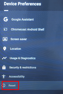 Factory reset Philips Android TV