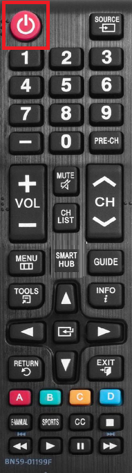 Press and hold the Power button on your remote