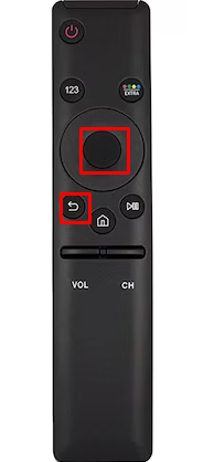 Hold the Back and Enter button to reset your remote