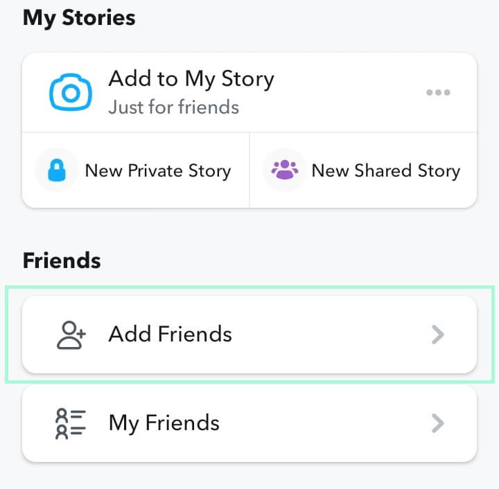 Click Add Friends in Friends Section