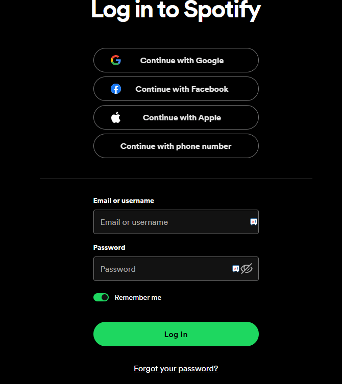 How to See Spotify Wrapped - Login in to your Spotify account