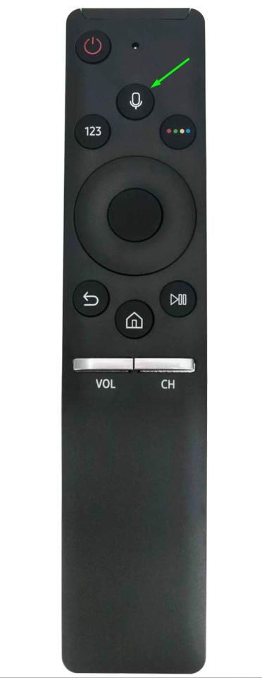 Press the Microphone button on remote