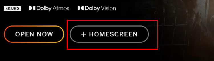 Click on Homescreen option to Watch Disney Plus on Vizio TV