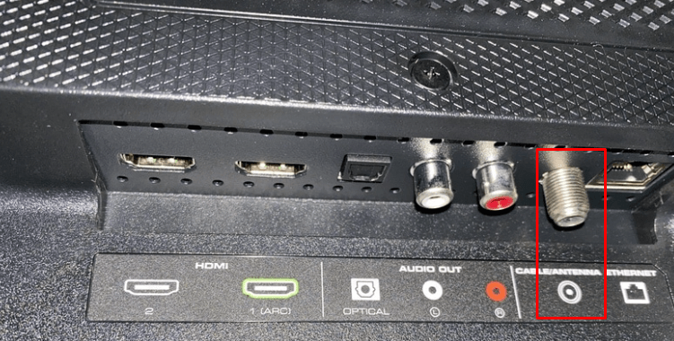 Connect Soundbar to Vizio TV via Coaxial cable