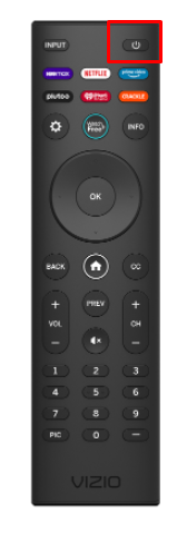 Restart Vizio TV with a remote