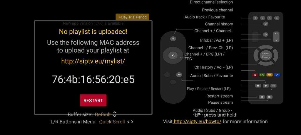 IPTV on TCL TV - Mac Address
