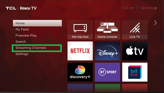 Choose Streaming Channels to install MLB on TCL TV