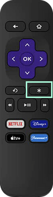 Asterisk button on Roku Remote