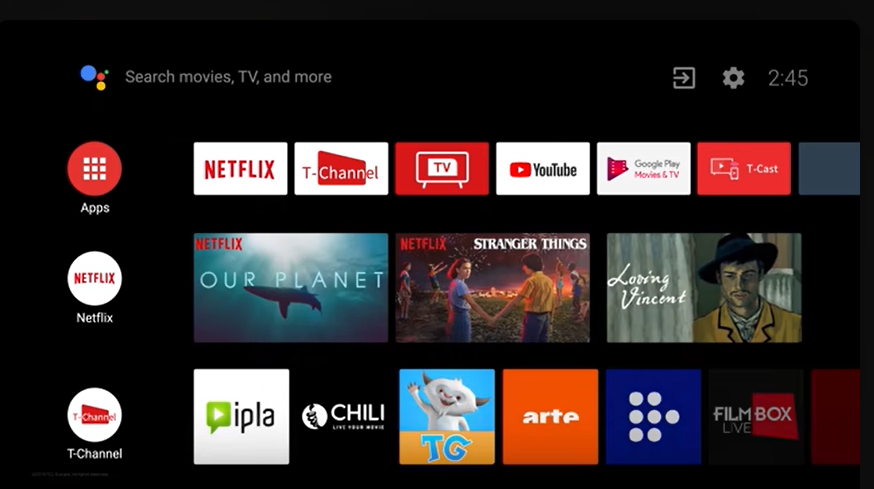 Move to the Apps section to install Adult Swim on TCL Android TV