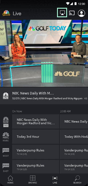 Airplay NBC Sports on LG TV using iOS
