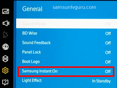 Turn off Samsung Instant on option to fix Netflix not working on Samsung TV