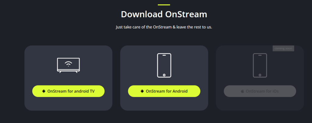 Click OnStream for Android to download OnStream APK