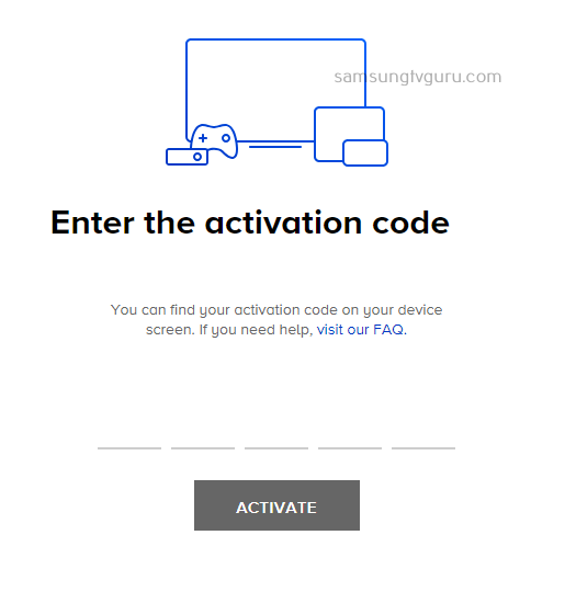 Type the code in Paramount Plus activation page