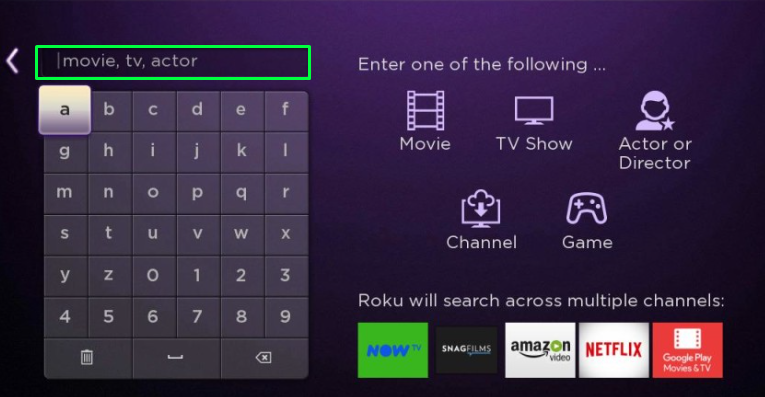 Type the Pluto TV name in the search bar