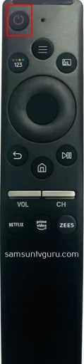 Press and hold the Power button to restart your Samsung TV