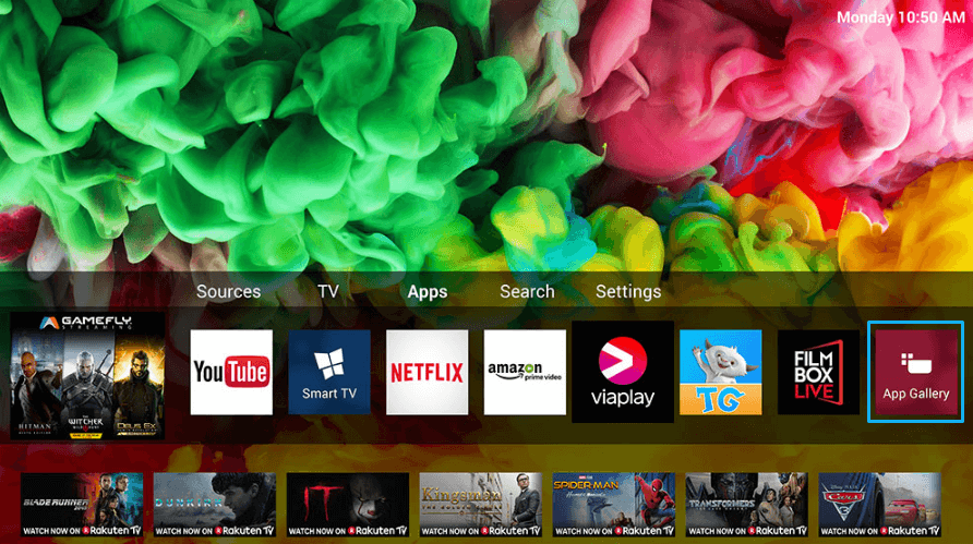 Launch the App Gallery to install Prime Video on Philips TV