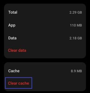 Click Clear Cache to Clear Your WhatsApp Cache