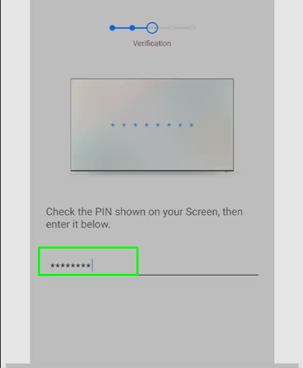 Enter the PIN to download apps on Samsung TV