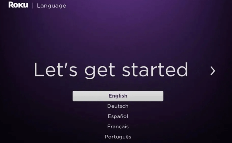 Choose a Language to Setup Philips TV
