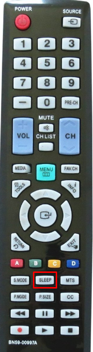Sleep Timer on Samsung TV- sleep timer on remote