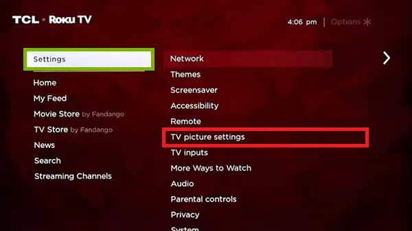 Turn Off Motion Smoothing TCL TV - Choose TV picture settings