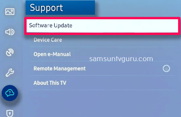 Update Samsung TV software