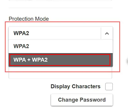 Select WPA + WPA2 to fix Vizio TV Not Connecting to WiFi