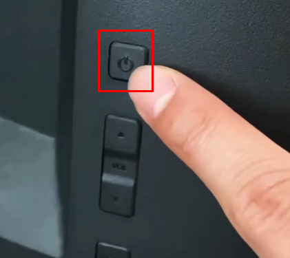 Press the Power button to fix Vizio TV Stuck on Logo