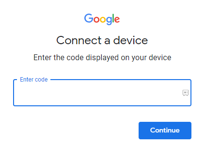 Enter the code and activate YouTube app