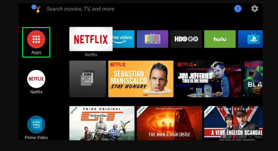 Select Apps on TCL Android TV