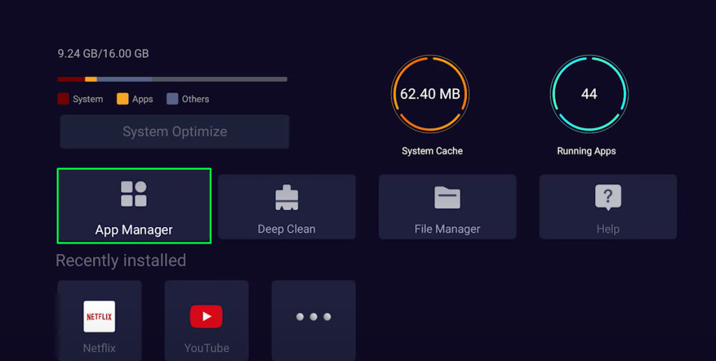 Select App Manager to install APK on TCL TV