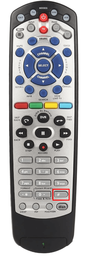 Save Vizio TV remote codes on Dish remote