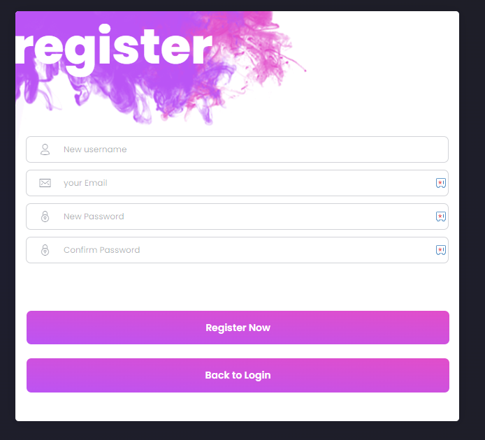 tap the Register Now button