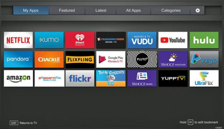 Select All Apps on Vizio TV