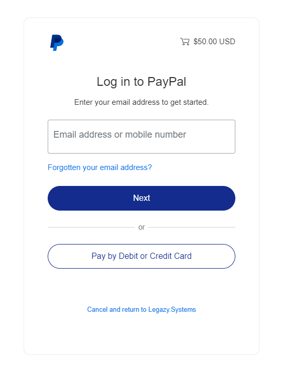 Pay Using PayPal to Stream Legazy IPTV Player