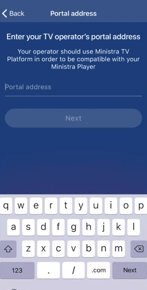 Enter Portal Address