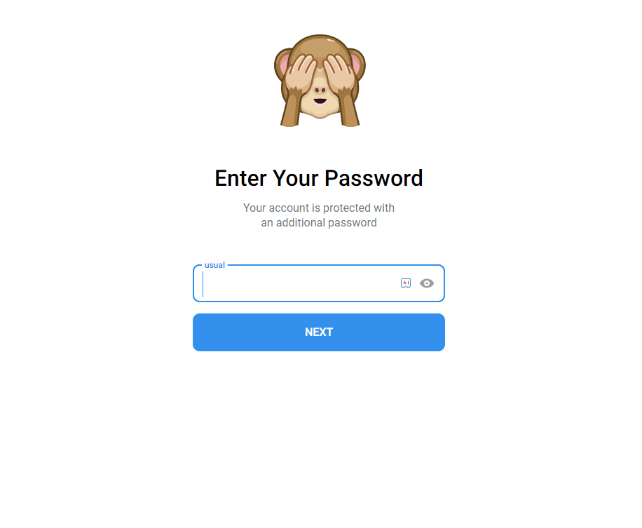 Enter Telegram password